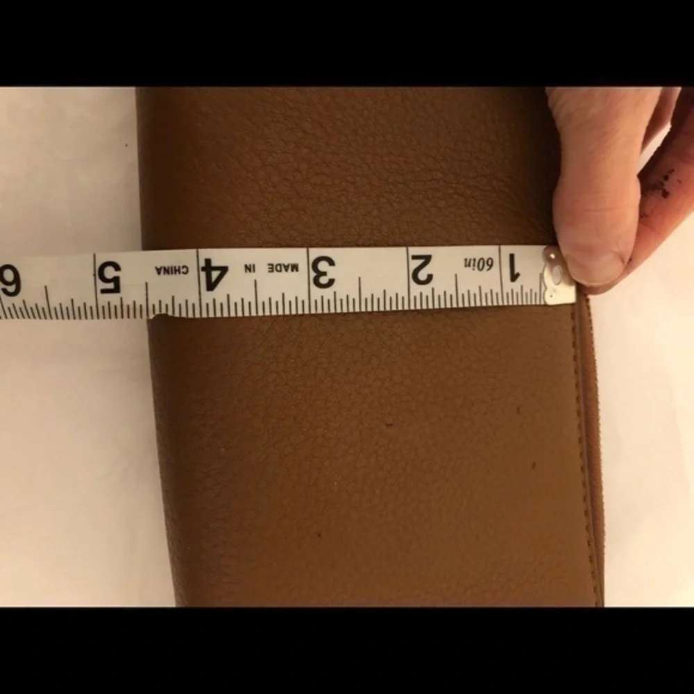 Michael kors brown leather wristlet wallet